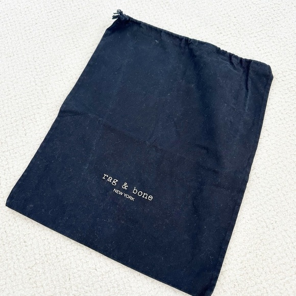 Rag and Bone Black Blue Drawstring Bag Shoe Boot Bag - Picture 4 of 4